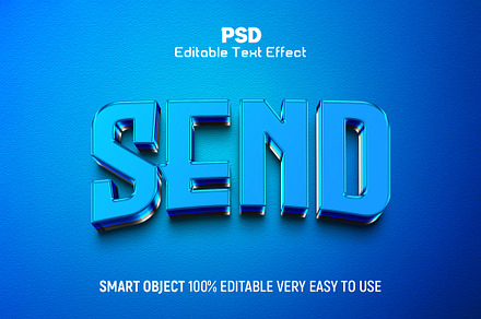 Send 3D Editable Text Effect style, a Layer Style Add-On by Design Fly