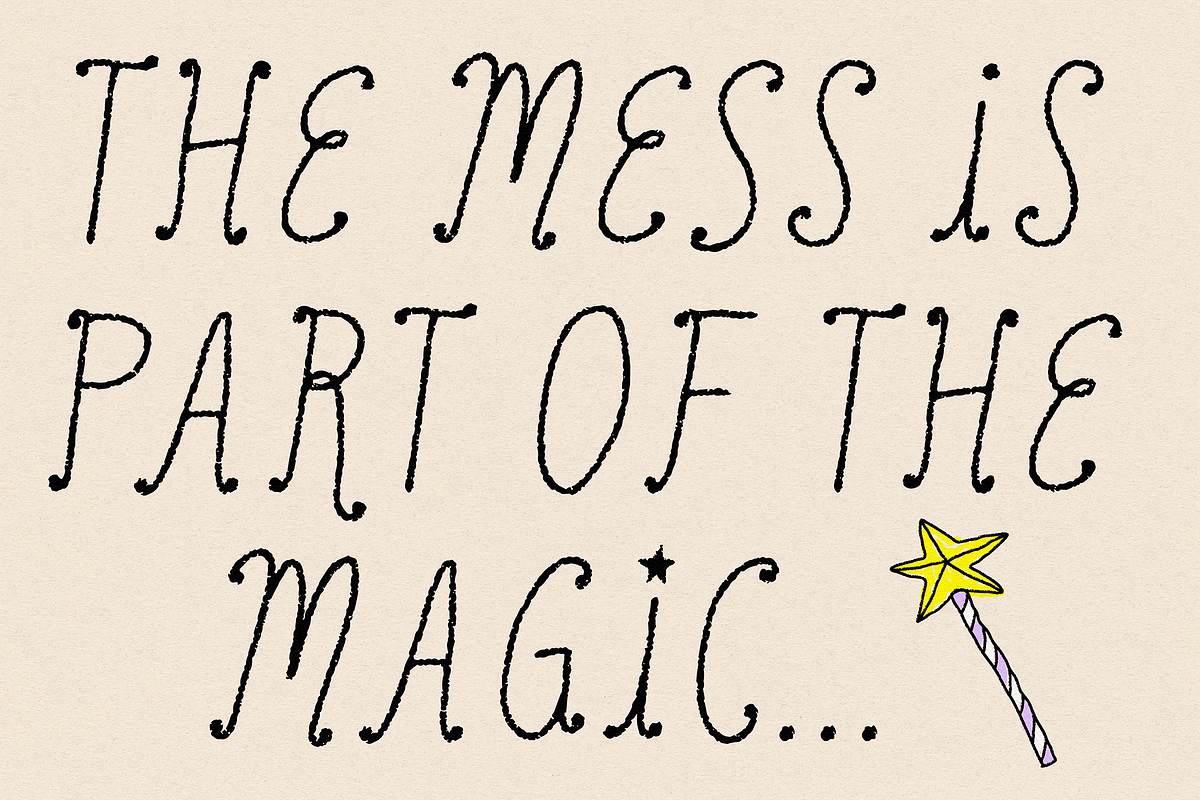 MESSY FAIRY CLUB | WHIMSY CURLY FONT, a Handwritten Font by Maria Feliz Fonts (Photo 2 of 9)
