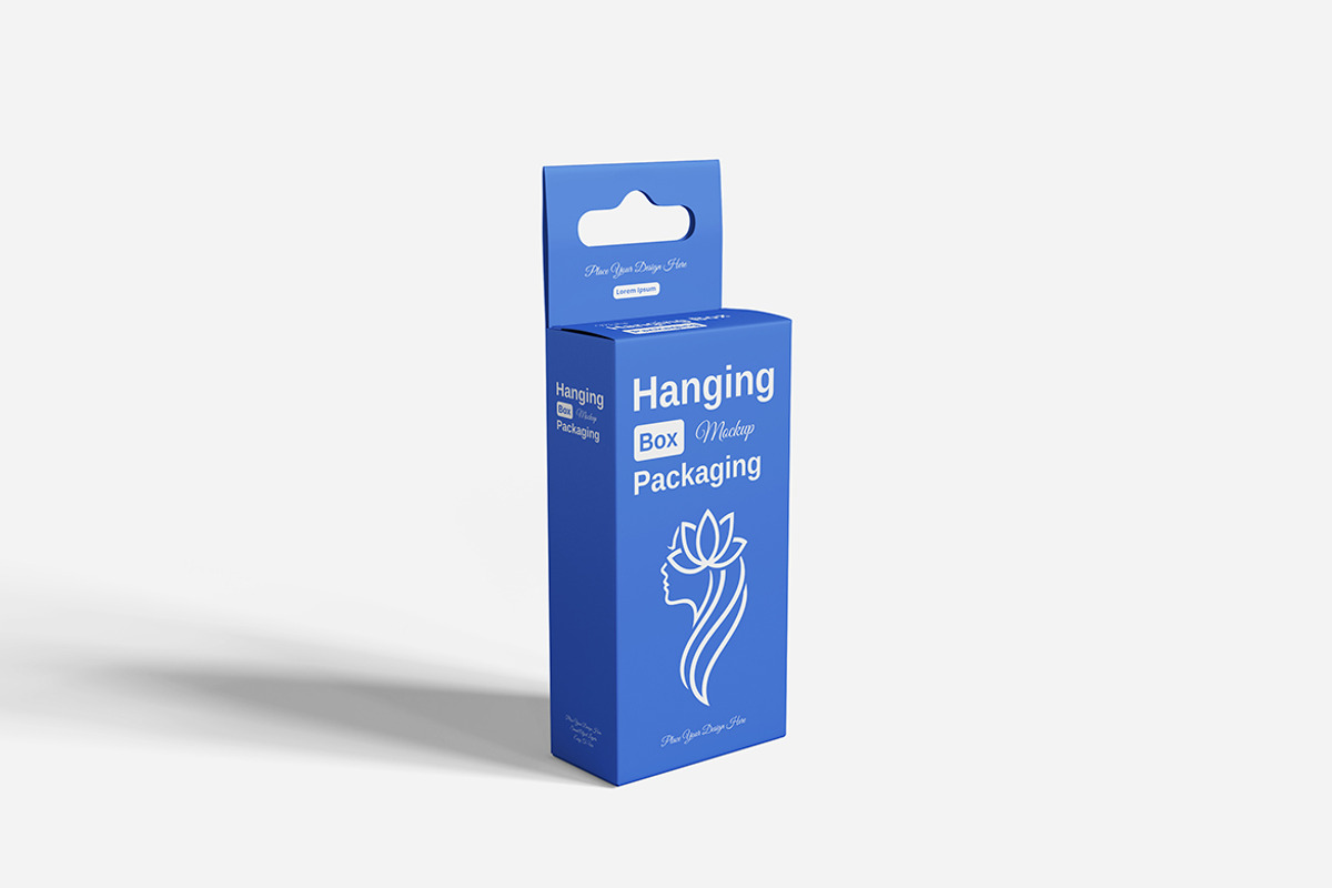 Hanging Box Packaging Mockup, an Advertising Mockup by bimockup (Photo 3 of 6)
