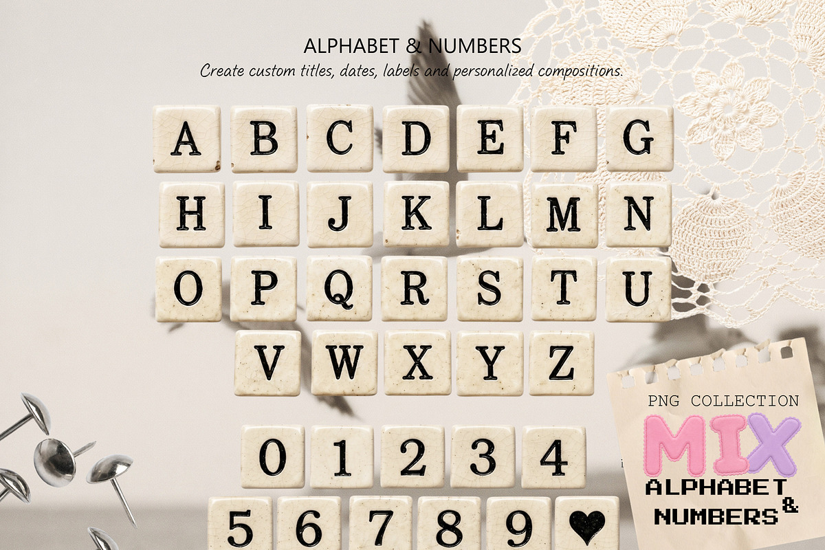 Mixed Alphabet & Numbers Collection, an Object Graphic by DreamoraArt (Photo 7 of 10)