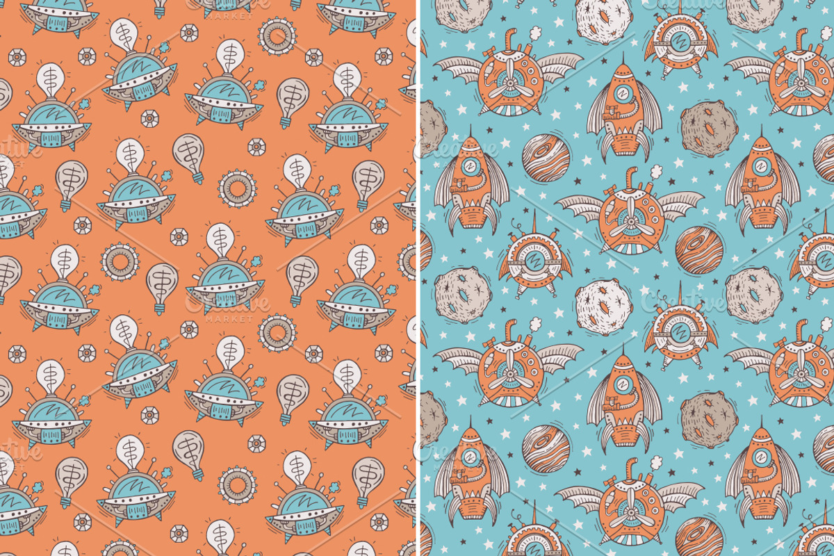Steampunk space collection, a Pattern Graphic by piyacler (Photo 2 of 5)
