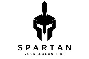 Logo Greek Spartan Warrior Helmet