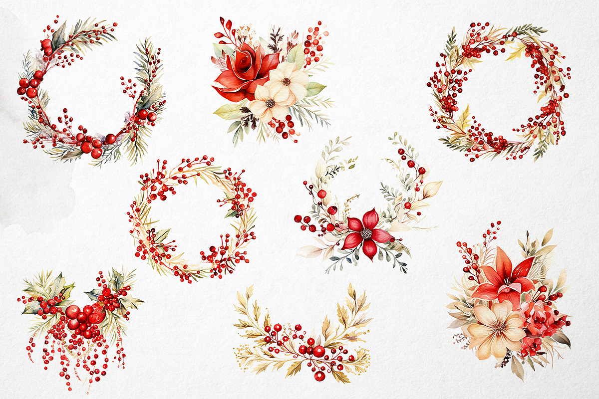 Christmas Garlands PNG Overlays, an Object Graphic by PixelJungle (Photo 3 of 4)