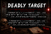 Deadly Target, a Blackletter Font by Yoga Letter (Thumbnail 8 of 9)