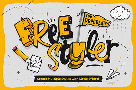 Freestyler - Brushes for Procreate, a Brush Add-On by Ian Barnard