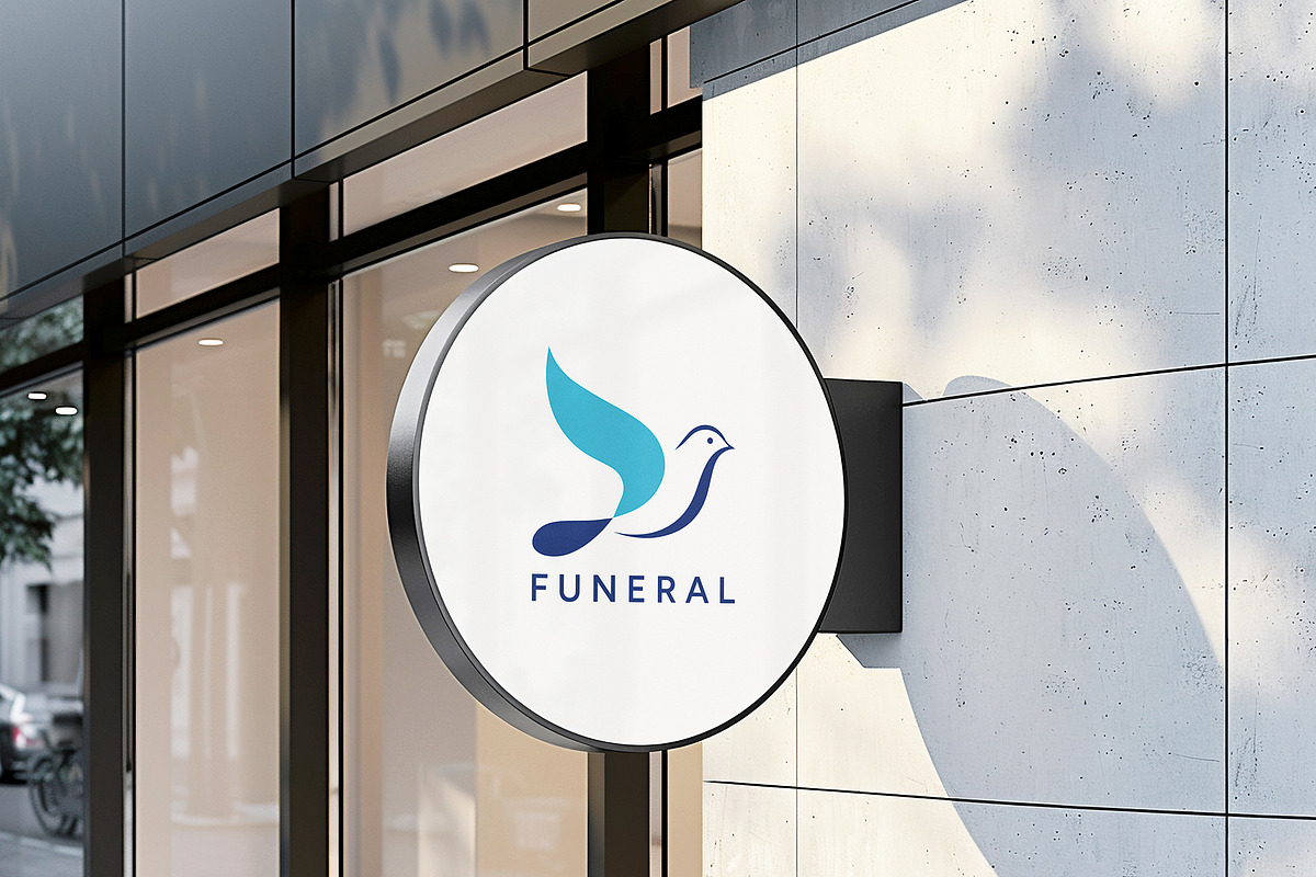 Modern Funeral Dove Logo Design, a Branding & Logo Template by HueNestify (Photo 3 of 3)