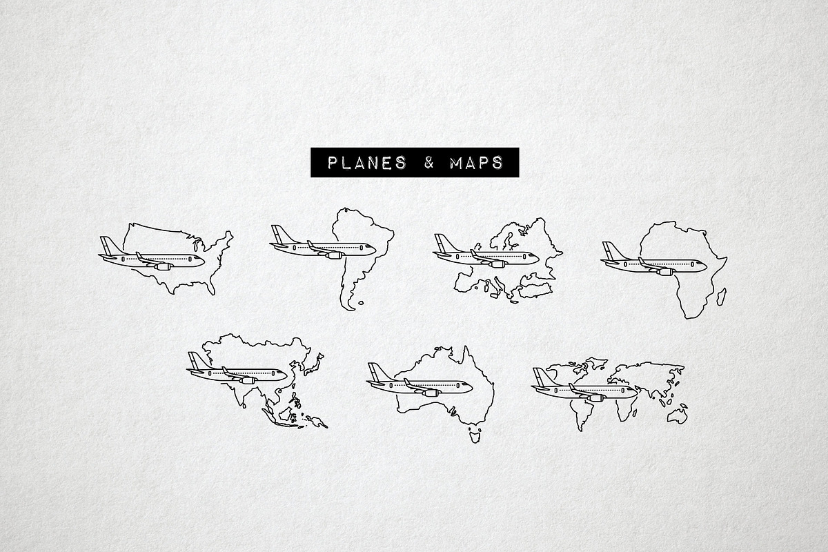 40 Plane Icons - Airplane, Travel, an Outline Icon by Hatch Design Workshop (Photo 5 of 8)