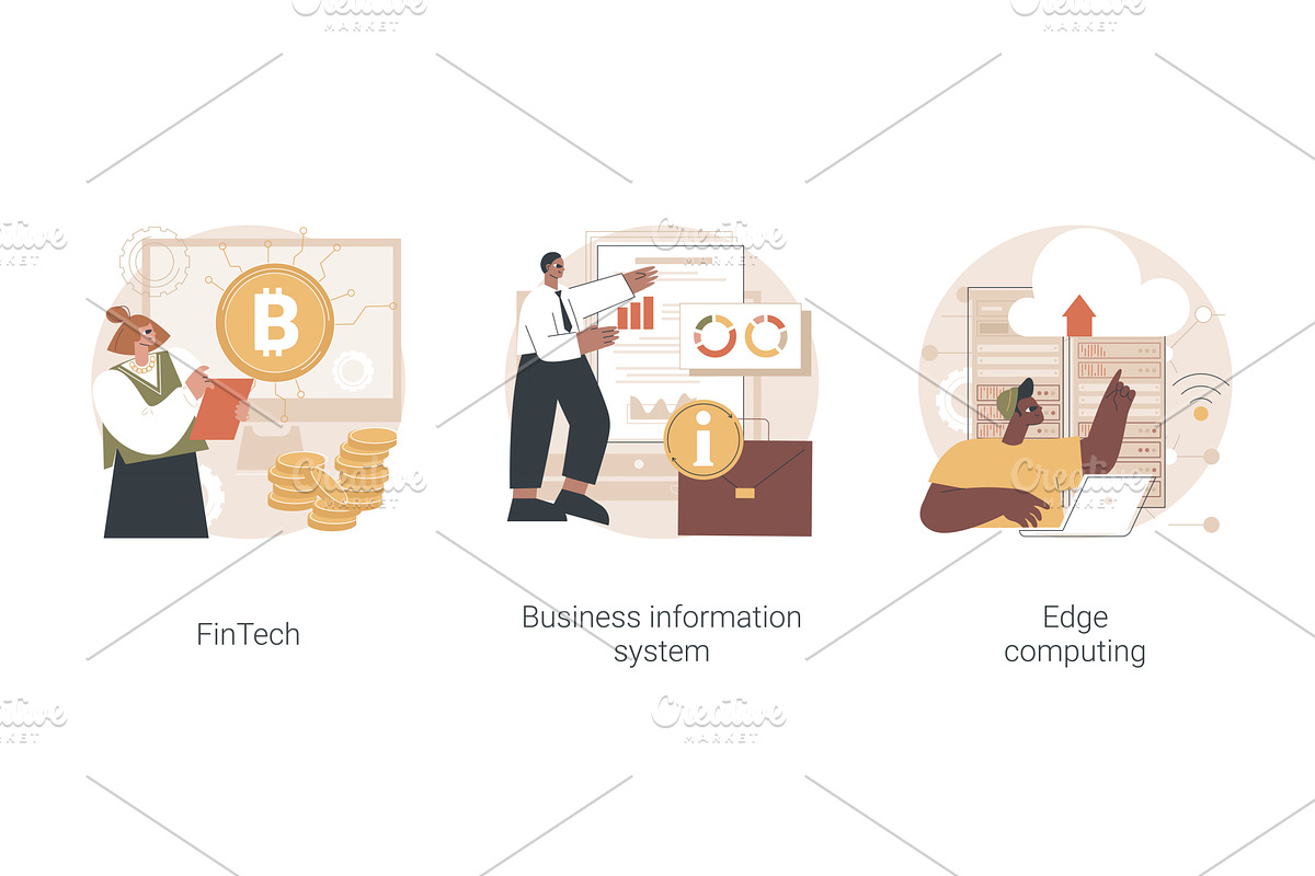 IT infrastructure and technology, a Technology Illustration by Visual ...