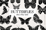 Butterfly Clipart Bundle, an Object Illustration by IllustratorAnnie (Thumbnail 1 of 6)