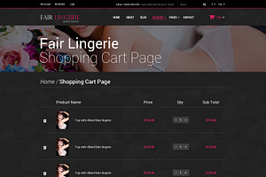 Fair Lingerie Ecommerce PSD Template