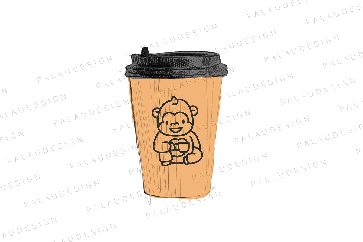 Gorilla Clipart Set, an Animal Illustration by Palau (Photo 3 of 12)