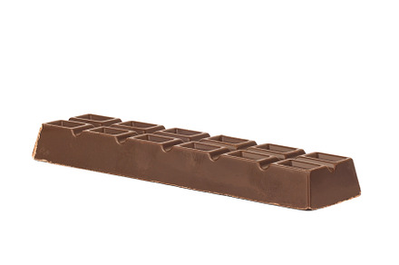 Chocolate bar isolated on white back, a Food & Drink Photo by AlexBush