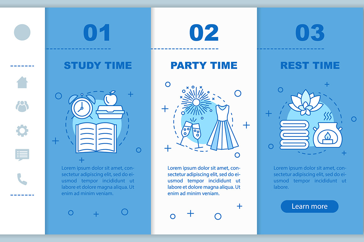Time management mobile web pages, an App Template by IMG Visuals