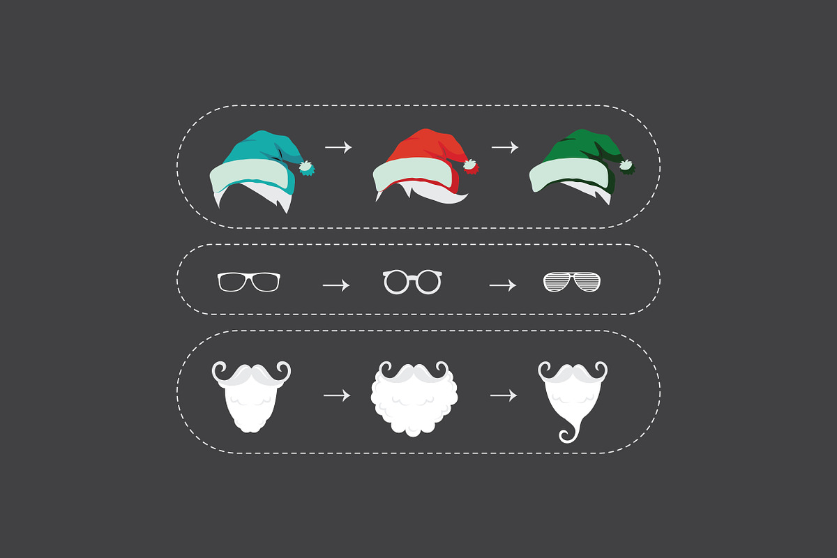 Make a hipster santa card, an Illustration by jenny lipets (Photo 3 of 5)