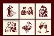 Vintage Valentines Illustration Set, a Person Illustration by Prosymbols (Thumbnail 7 of 10)