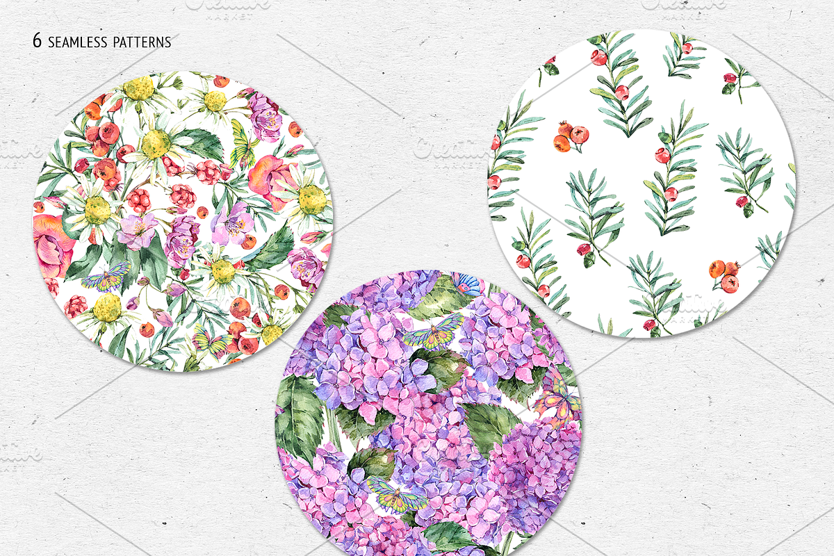 Watercolor Summer Wildflowers, an Illustration by Belusuab (Photo 10 of 13)