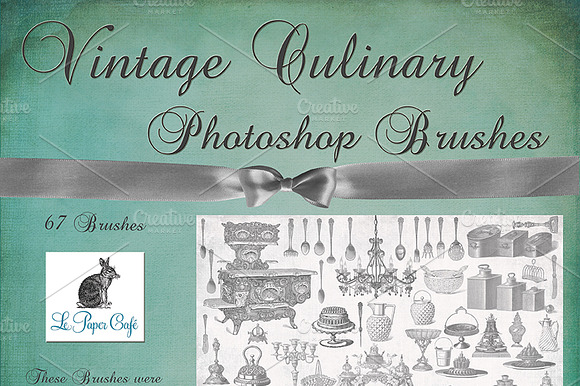 Vintage Culinary Photoshop Brush Set preview 7