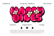 Bubbloony - Bubble Fun Font, a Sans Serif Font by Pandeka Studio (Thumbnail 2 of 7)