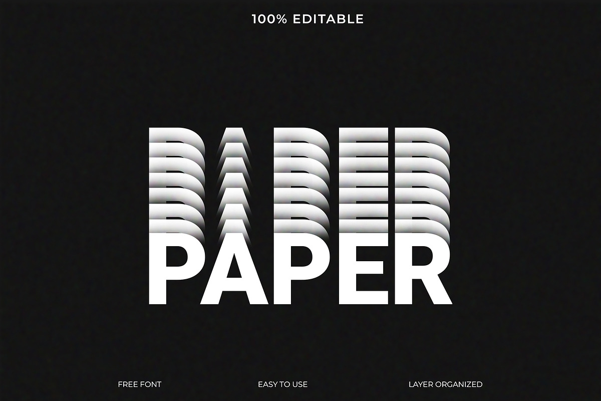 Paper Text Style Effect, a Layer Style Add-On by Imamul001