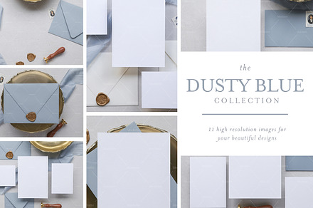 Dusty blue  invite mock up bundle stock photo containing mockup and mock up