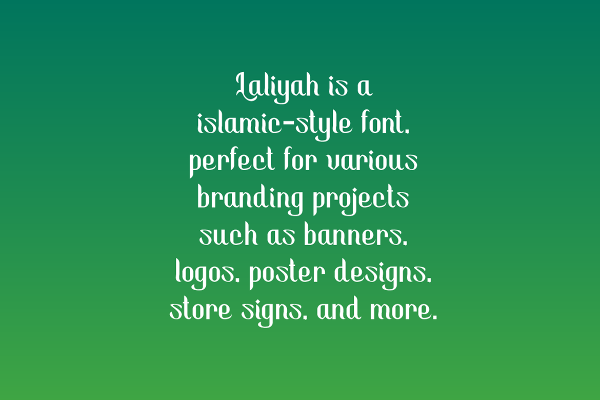 Laliyah - Arabic Ramadhan Font, a Sans Serif Font by Iqsiart Studio (Photo 5 of 8)