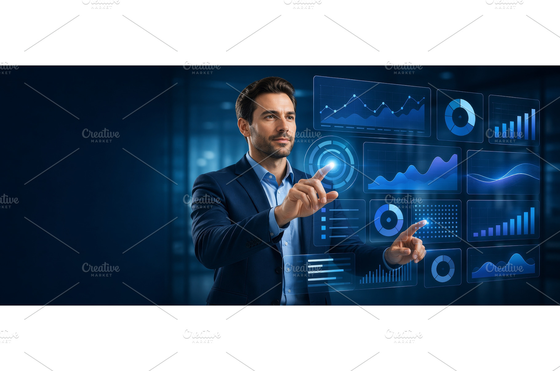 Advisor using a virtual KPI, a Business Photo by ZinetroN