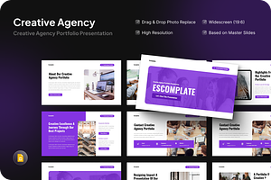 Creative Agency Google Slide, a Presentation Template by SquidPixey