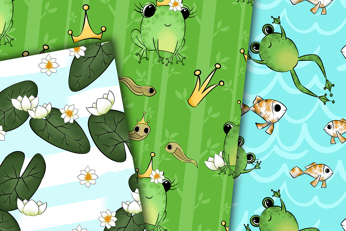 Frog patterns, a Pattern Graphic by DarinaDigital (Photo 4 of 6)