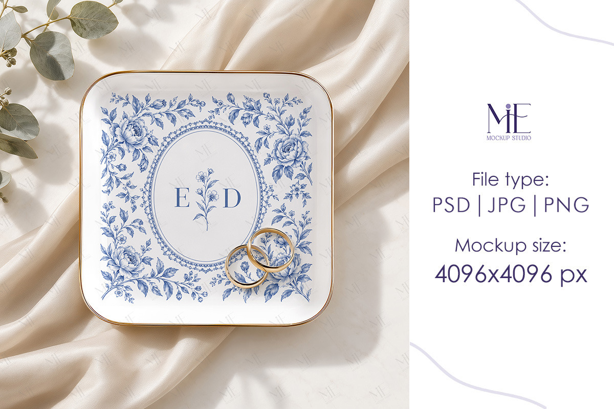 Jewelry Dish Trinket Tray Mockup, a Cups & Container Mockup by Mie Mockup Studio (Photo 6 of 7)