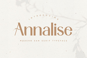 Annalise | San Serif Font