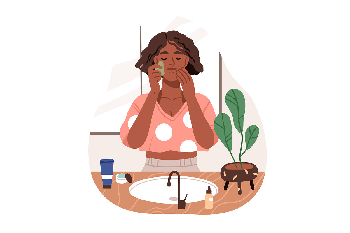 Women do skin care & hygiene routine, a Healthcare Illustration by Good Studio (Photo 3 of 7)