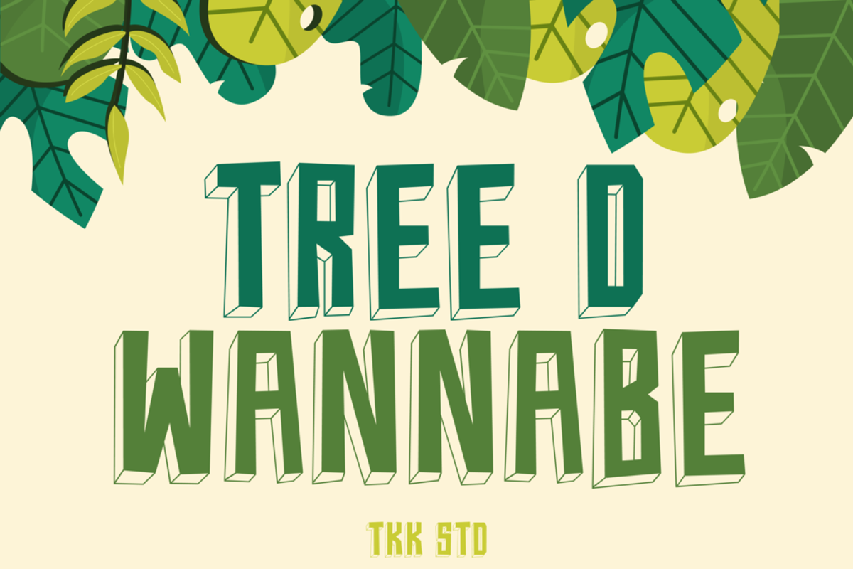 Tree D Wannabe - Kids Font, a Font by tokokoo (Photo 1 of 11)