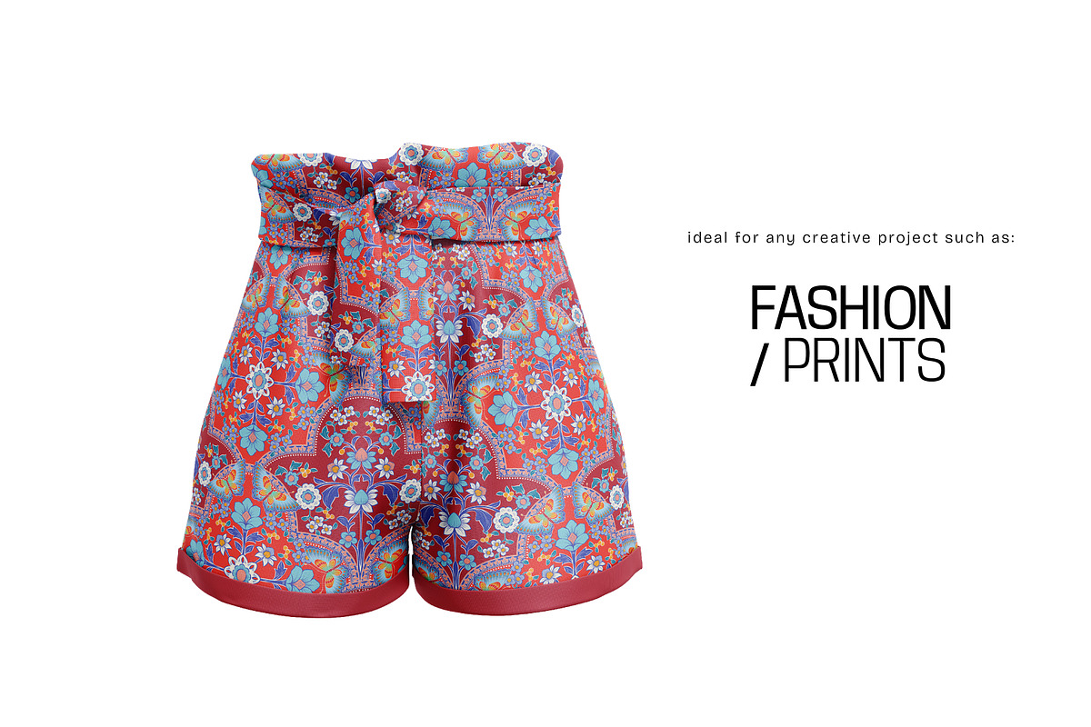 Palampore Butterfly Batik Print, a Pattern Graphic by ASTUDIO (Photo 3 of 5)