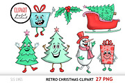 Retro Christmas Clipart 1950s, an Illustration by SLS Lines (Thumbnail 4 of 7)