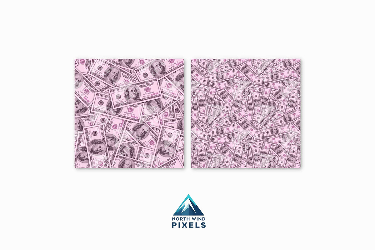 Pink 100 Dollar Bills Digital Papers, a Background Graphic by NorthWindPixels (Photo 2 of 4)