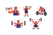 Character Weightlifting Man Vol. 1, a Sport Illustration by SLAB! Design (Thumbnail 2 of 3)