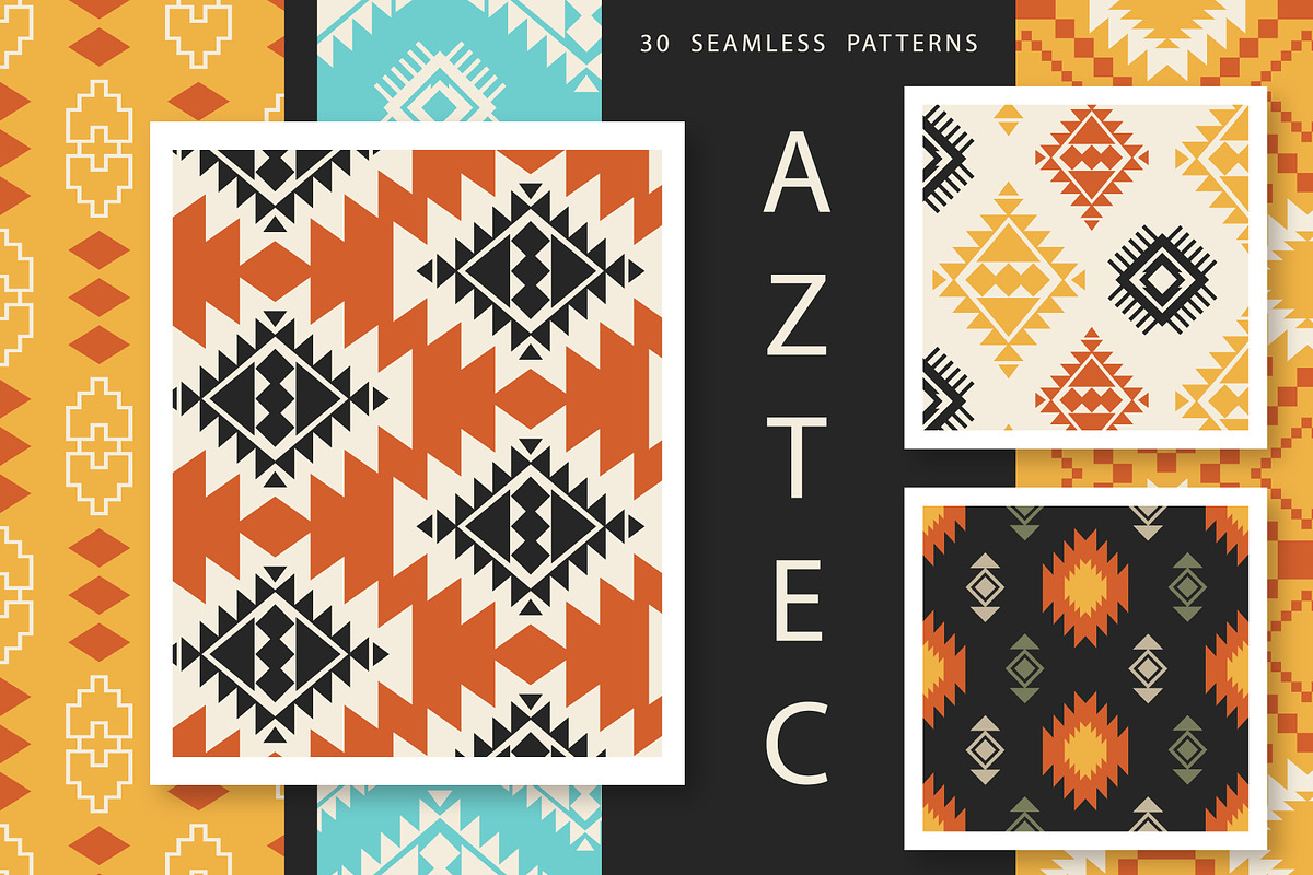 30 Aztec Southwestern Patterns Pack, a Pattern Graphic by Katrinelly (Photo 1 of 15)