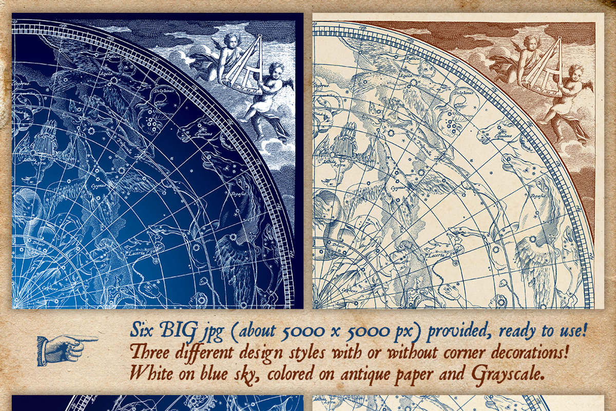 Constellations Vintage Illustrations, an Illustration by FourLeafLover (Photo 2 of 5)
