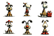 Whimsical Christmas Dog Clipart, an Illustration by Craft Nest (Thumbnail 7 of 10)