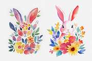 10 Floral Easter Bunny Silhouettes, a Seasonal Illustration by DesignRocket (Thumbnail 3 of 7)
