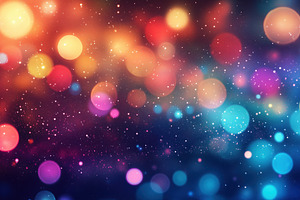 A vibrant and colorful abstract background featuring blurred bokeh lights in va, a Photo by Textures & Backgrounds