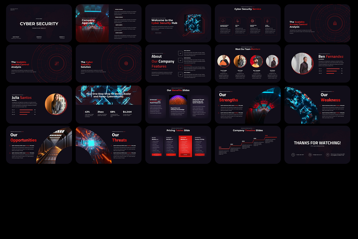 Cyber Security Pitch Deck Template, a Presentation Template by Pulsecolor (Photo 2 of 2)