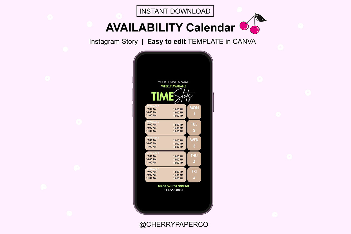 Instagram Story Canva Template, a Social Media Template by Cherry Paper Co (Photo 3 of 3)