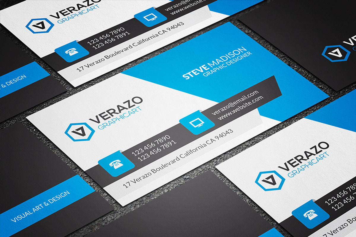 Modern Corporate Business Card, a Business Card Template by Verazo (Photo 3 of 3)