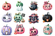 Pastel Goth Halloween Pumpkin PNG, an Illustration by Designworld (Thumbnail 5 of 6)