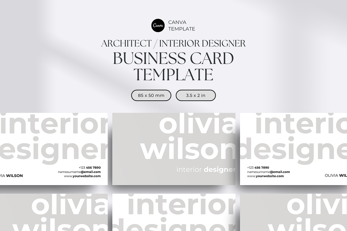 Interior Designer Business Card, a Business Card Template by yesitisprintable (Photo 4 of 5)