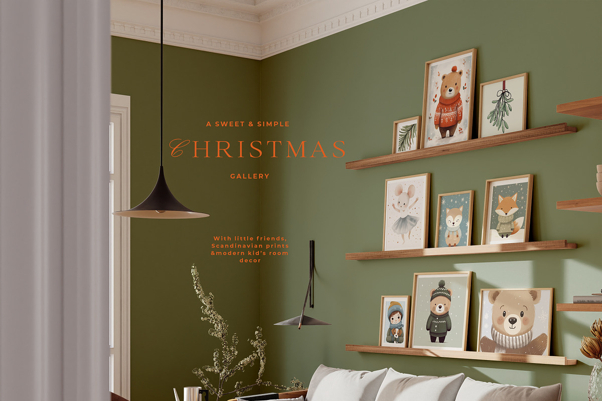 Nursery Scandi Christmas Prints, a Background Graphic by Laras Wonderland (Photo 2 of 10)