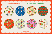 Groovy Christmas | Cliparts, a Seasonal Illustration by Felizabeth Design (Thumbnail 7 of 9)