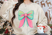Cute Retro Christmas Coquette Bow De, an Illustration by DreamPrint404 (Thumbnail 4 of 7)