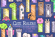 Cute Kawaii Rulers School, an Education Illustration by Palau (Thumbnail 1 of 12)
